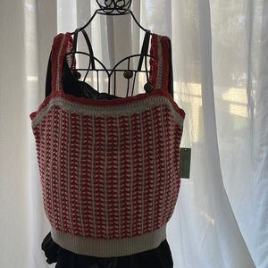 NWT Anthropologie Coral knit vest